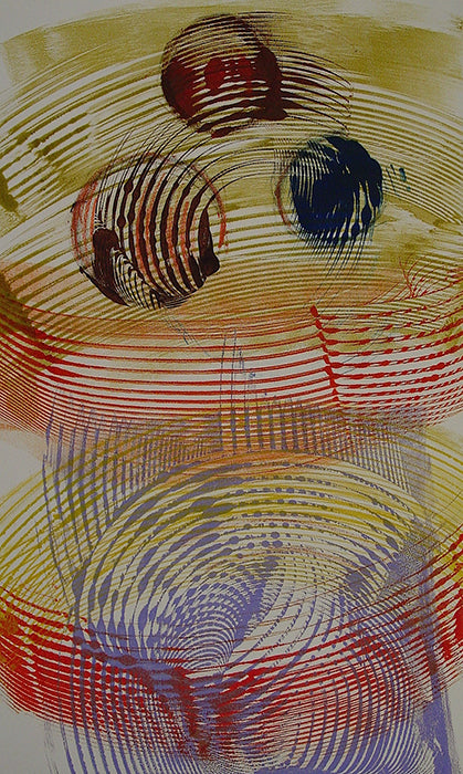 Three Balls in a Vortex